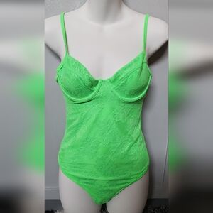 American Eagle Green Lace Bustier